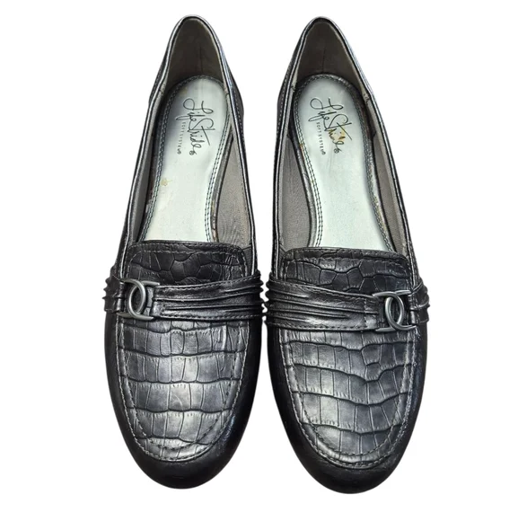 Life Stride Women's Metallic Gray Loafers Size 9 - Picture 2 of 8